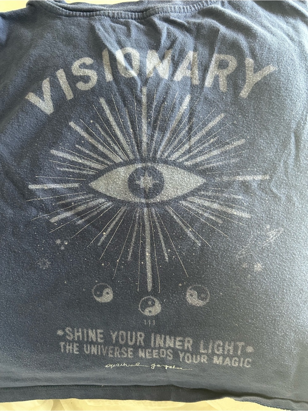 FIVE Spiritual Gangster Graphic Crop, Cut-off Tank Tops. Workout, 4-med, 1-larg - Picture 11 of 12